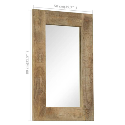 vidaXL Lustro z ramą z litego drewna mango, 50 x 80 cm