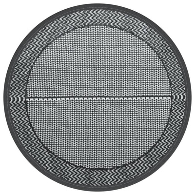 vidaXL Dywan na zewnątrz, szary, ?120 cm, PP wariant 7