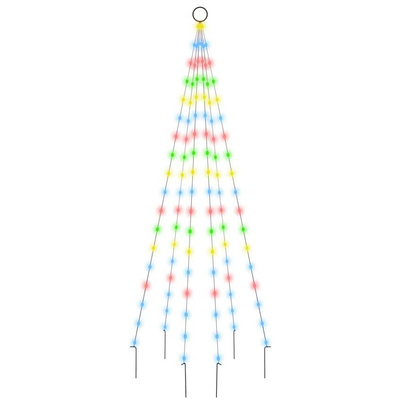 vidaXL Choinka do montażu na maszcie, 108 kolorowych diod LED, 180 cm
