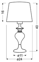 Lampka stołowa nocna srebrna abażur nitkowy Gillenia Candellux 41-11954