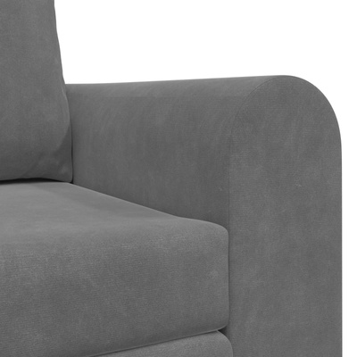 Sofa Bed Ciemnoszary 148 x 71 x 83 cm Aksamit