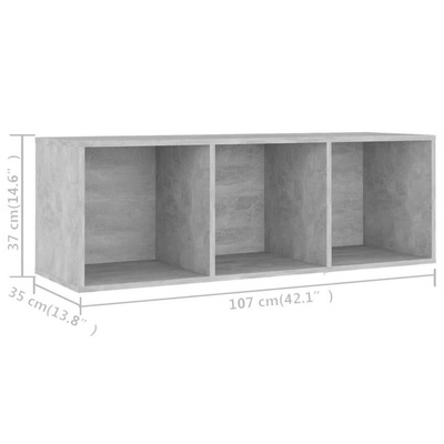 vidaXL Szafka pod TV, szarość betonu, 107x35x37 cm