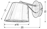 Lampa Ścienna Kinkiet Candellux Cortez 21-55002 E14 Chrom