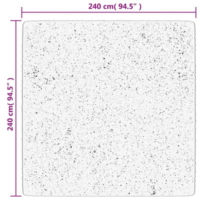 vidaXL Dywan OVIEDO z krótkim włosiem, szary, 240x240 cm