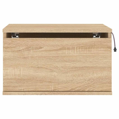 vidaXL Wiszące szafki nocne z LED, 2 szt., dąb sonoma