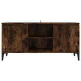 vidaXL Szafka pod TV, metalowe nóżki, przydymiony dąb, 103,5x35x50 cm