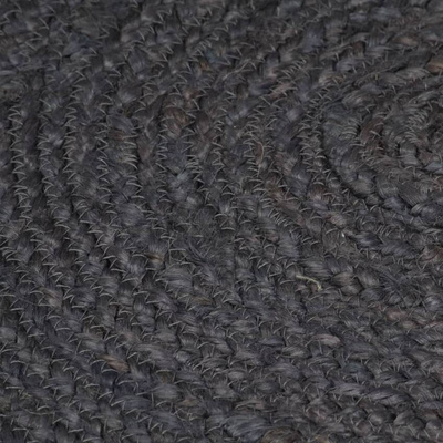 vidaXL Ręcznie wykonany dywan z juty, okrągły, 150 cm, ciemnoszary
