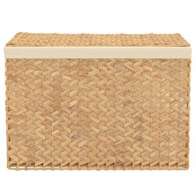 Kosz na pranie z 3 przegrodami, 75x42,5x52 cm, hiacynt wodny