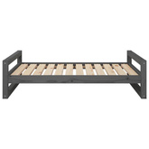 vidaXL Legowisko dla psa, szare, 105,5x75,5x28 cm, lite drewno sosnowe