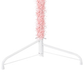 Smukła choinka połówka ze stojakiem, sztuczna, różowa, 240 cm