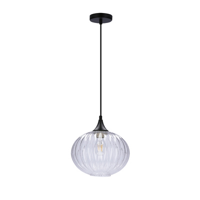 Lampa wiszącza czarna/bezbarwna 240mm Exeter Ledea 50101276