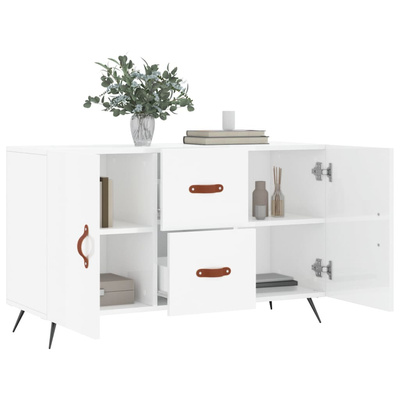 vidaXL Komoda, biała z połyskiem, 100x36x60 cm materiał drewnopochodny model standard
