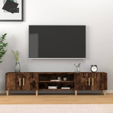 vidaXL Szafka pod TV, przydymiony dąb, 180x31,5x40 cm