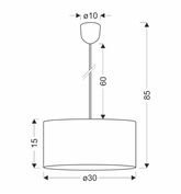Lampa wisząca z abażurem Ecoline beżowa klasyczna do salonu i jadalni