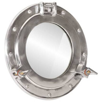 vidaXL Lustro wiszące w kształcie bulaja, ?30 cm, aluminium i szkło