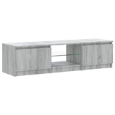 vidaXL Szafka pod TV, z LED, szary dąb sonoma, 140x40x35,5 cm