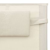 vidaXL Leżaki, tworzywo textilene, 2 szt., kremowo-szare