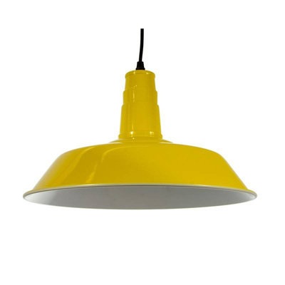 Lampa Wisząca Retro Loft Żółta 36cm E27 Abruzzo Grote
