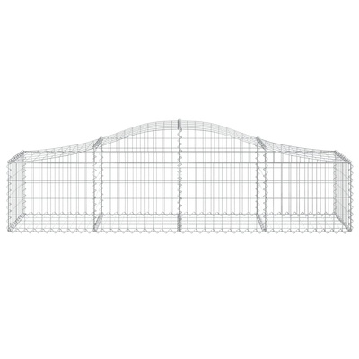 Kosze gabionowe, 5 szt, 200x50x40/60 cm, galwanizowane żelazo