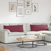 Poduszki na sofę 2 pcs Czerwone wino 120 x 40 cm tkanina