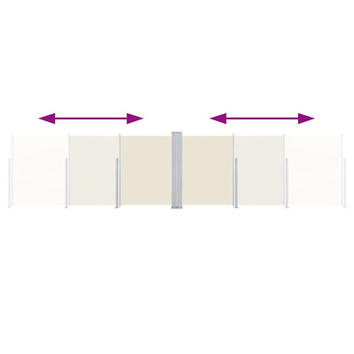 Zwijana markiza boczna, kremowa, 120 x 600 cm