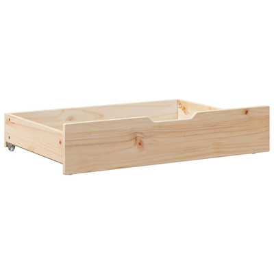 Szuflady pod łóżko, z kółkami, 2 szt., 80x55x17 cm, sosna