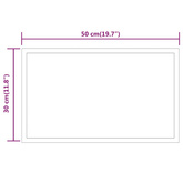 vidaXL Lustro łazienkowe z LED, 50x30 cm