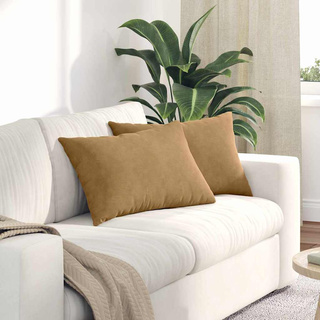 Poduszki na sofę 2 pcs Brązowy 60 x 40 cm Tkanina sztruksowa