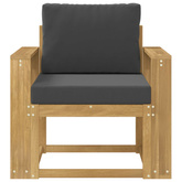 Sofa na zewnątrz Poliester Biały i Antracytowy