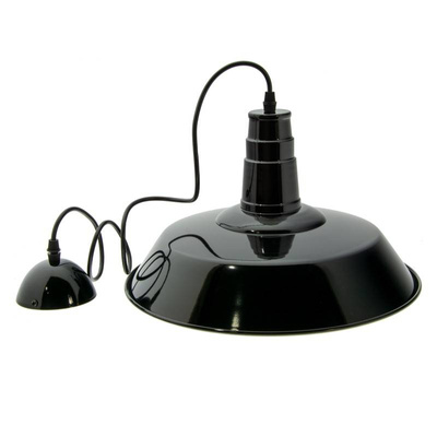 Lampa Wisząca Retro Loft Czarno biała 36cm E27 Abruzzo Grote