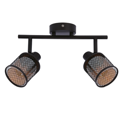 Lampa sufitowa kawowe złoto klosz bursztyn 2x40W Canabera Candellux 92-81766