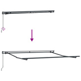 Markiza wysuwana piaskowy 500 × 300 cm Poliester i aluminium