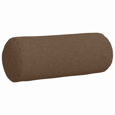 Poduszki Wałkowe 2 pcs Brązowy ? 15 x 40 cm tkanina