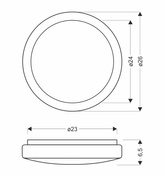 Jasper Lampa Sufitowa Plafon 12W Led 26Cm Biały 4000K Ip44