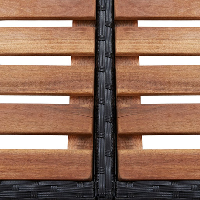 Kwadratowa obudowa spa, czarna, 268x268x55 cm, polirattan