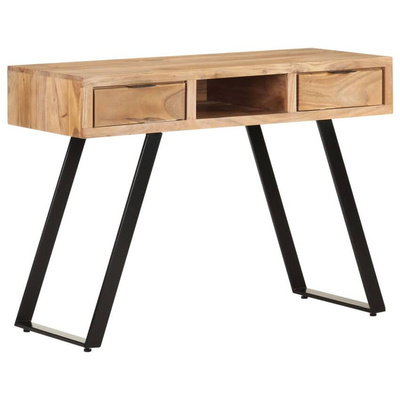 vidaXL Biurko, 107x45x79 cm, drewno akacjowe z naturalną krawędzią