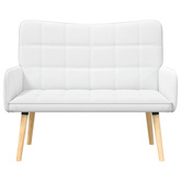 Sofa dwuosobowa Biały 115 x 61 x 87 cm tkanina