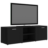 vidaXL Szafka pod TV, czarna, 120x34x37 cm, materiał drewnopochodny