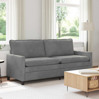 Sofa ciemnoszary 196 x 81 x 87,5 cm Welur