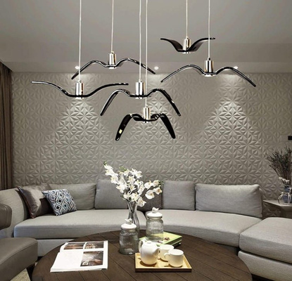LAMPA WISZĄCA MEWA CZARNA 38cm ADANI AD194