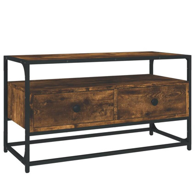 vidaXL Szafka pod TV, przydymiony dąb, 80x35x45 cm