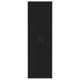 Szafa biurowa, czarna, 60x32x190 cm, materiał drewnopochodny