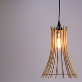 ECO 7 LAMPA WISZĄCA 1X40 E27 ABAŻUR DREWNIANY