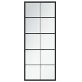vidaXL Lustro ścienne, czarne, 100 x 40 cm, metal