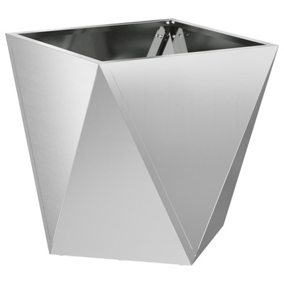 Donica 2 pcs Srebrny 50 x 50 x 50 cm Stal Galwanizowana