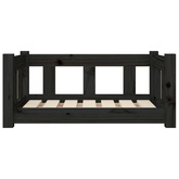 vidaXL Legowisko dla psa, czarne, 65,5x50,5x28 cm, lite drewno sosnowe model standard