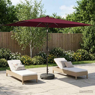 Parasol ogrodowy z oświetleniem LED i podstawą 200 x 300 cm