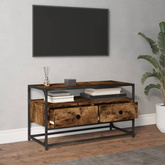 vidaXL Szafka pod TV, przydymiony dąb, 80x35x45 cm