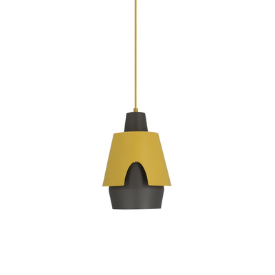 Lampa wisząca żółta/szara E27 Falun Ledea 50101149