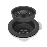 Odpływ zatyczkowy 3 1/2" z syfonem 2-komorowy Power Colour pure carbon (GRANIT-pionowy), save space (12G14PB6-P2A-BLM)
